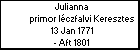 Julianna primor lczfalvi Keresztes